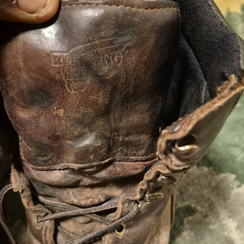 Red Wing Shoes Brown Leather Lace-Up Men's Work Boots